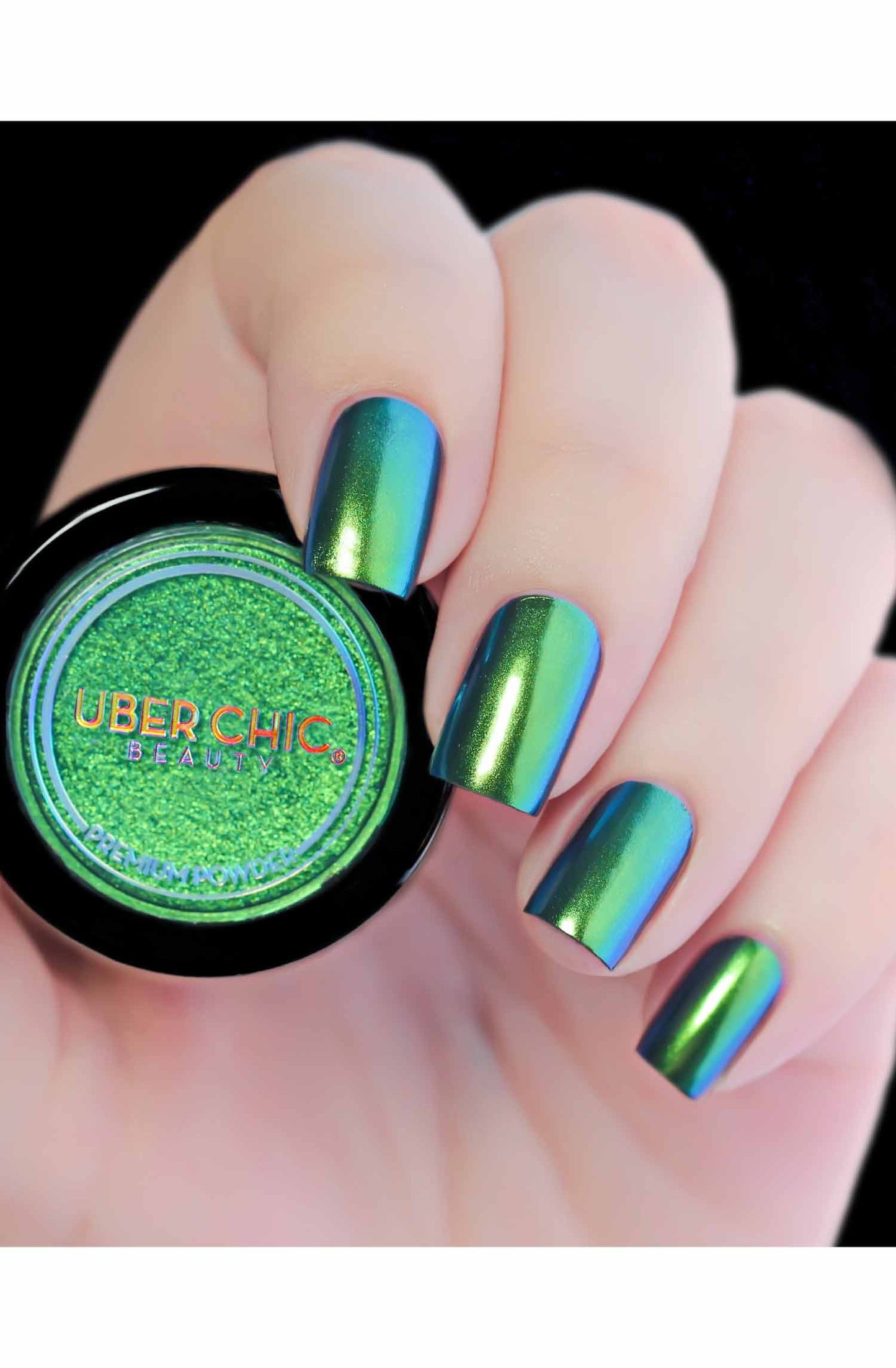 Chameleon Nail Powder: Emerald Isle
