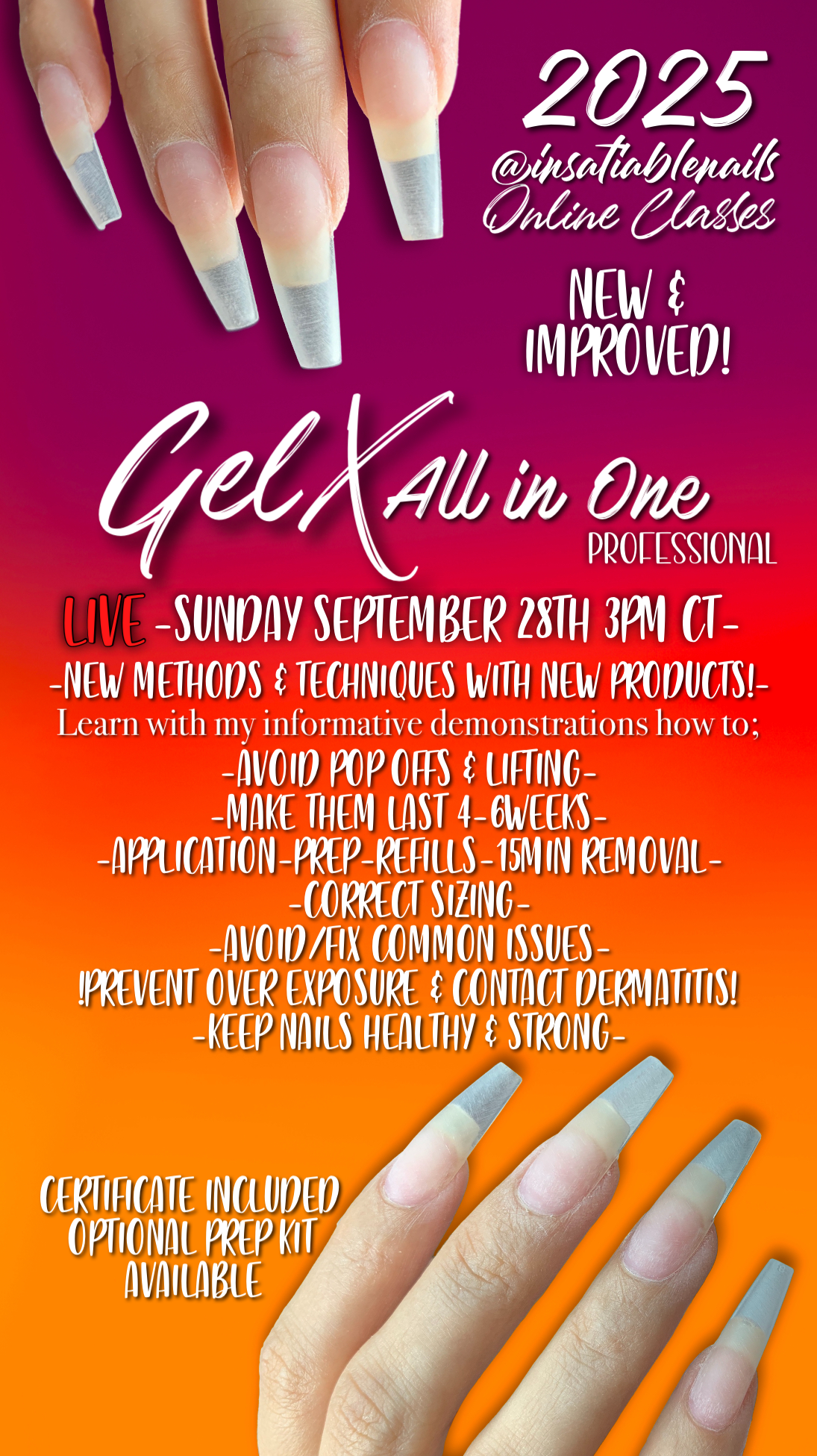 PRO- GelX All in One LIVE Class (Virtual)
