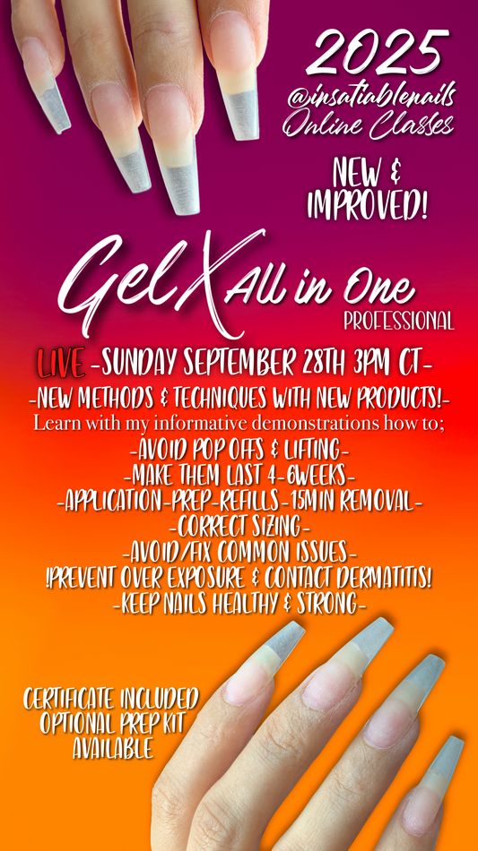 PRO- GelX All in One LIVE Class (Virtual)