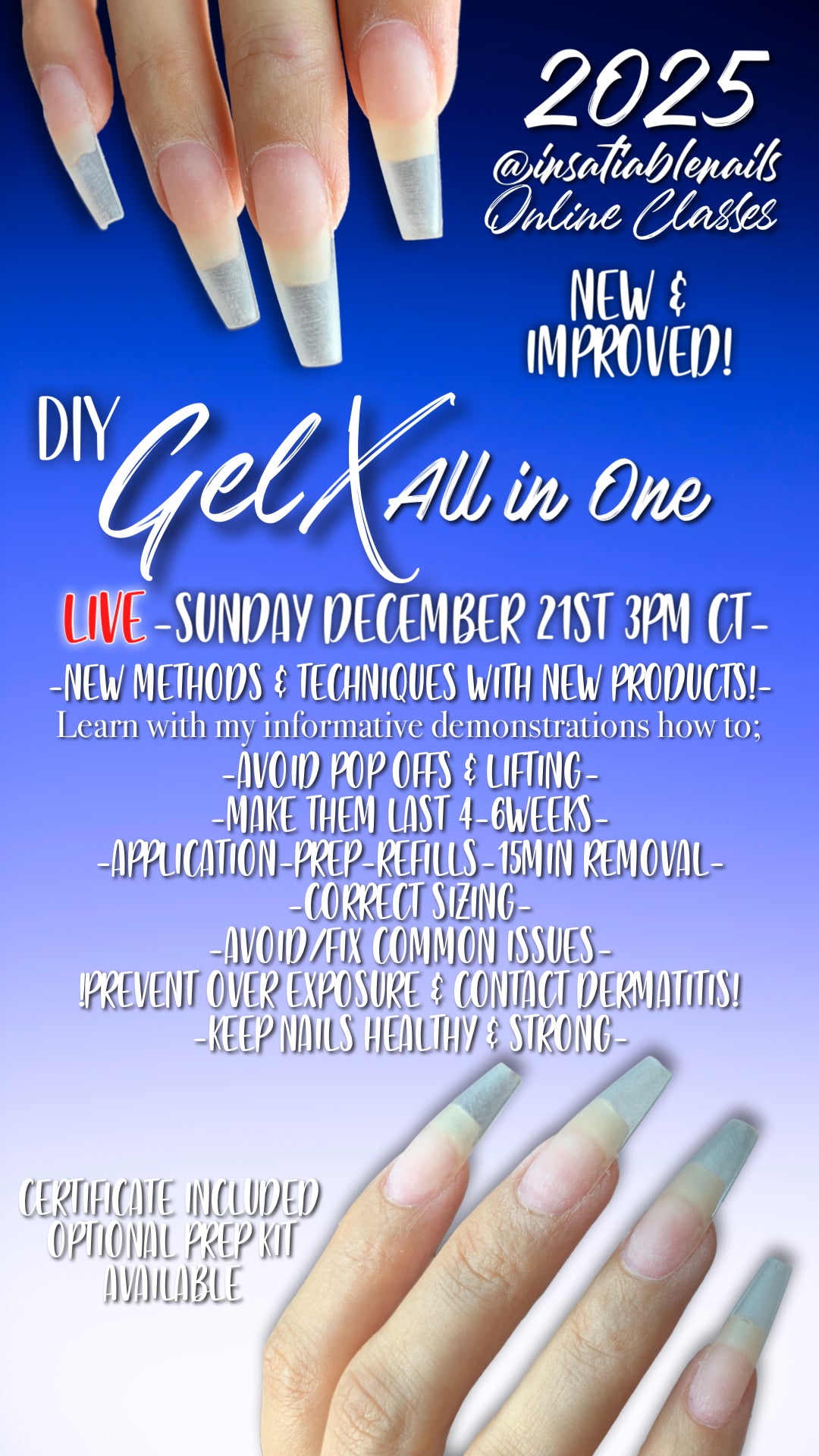 Black Friday Deal! DIY- GelX All in One LIVE Class (Virtual)