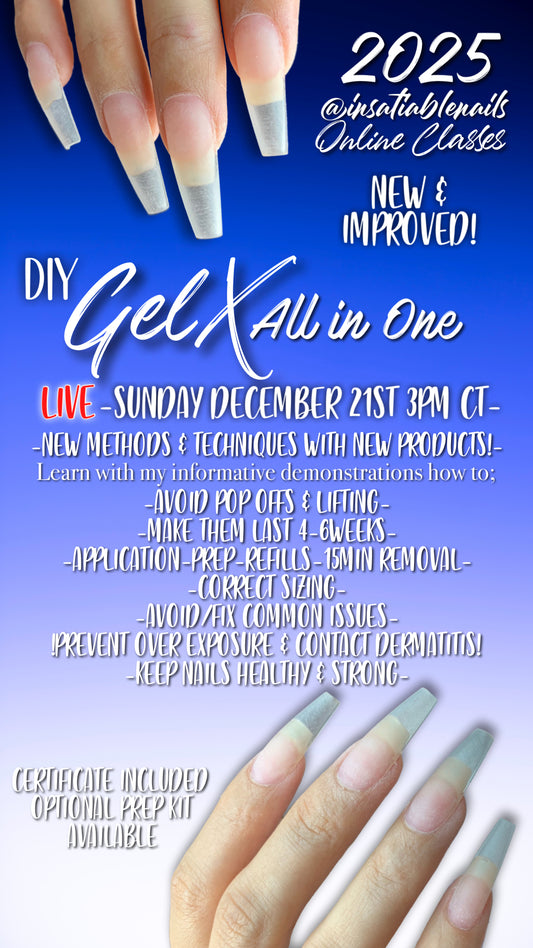 Black Friday Deal! DIY- GelX All in One LIVE Class (Virtual)