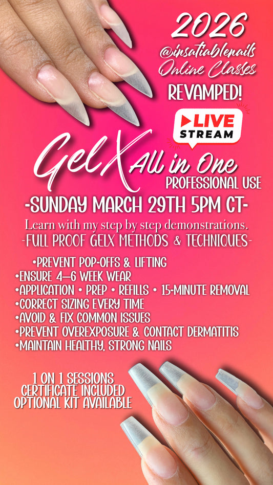 PRO- GelX All in One LIVE Class (Virtual)