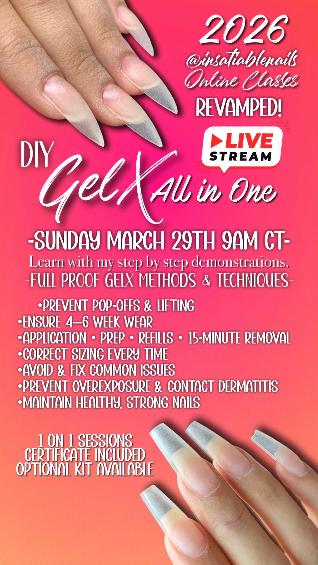 DIY- GelX All in One LIVE Class (Virtual)