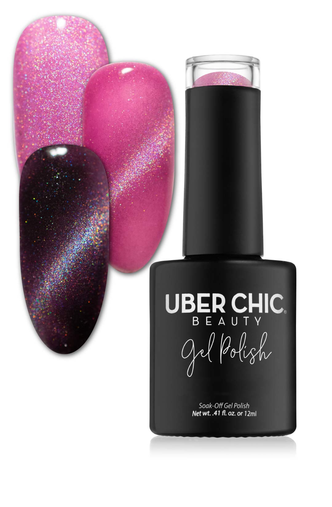 Picture Perfect Pink - Holo Cats Eye Gel Polish