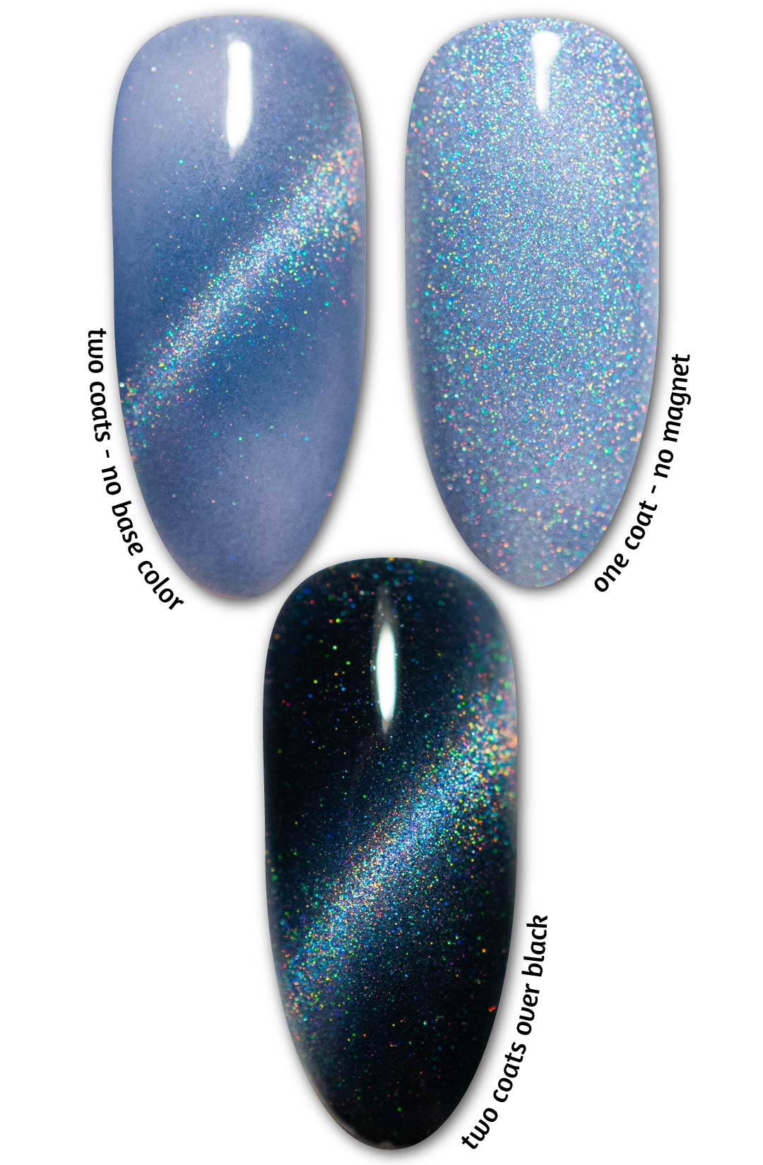 Sapphire Moon- Holo Cats Eye Gel Polish