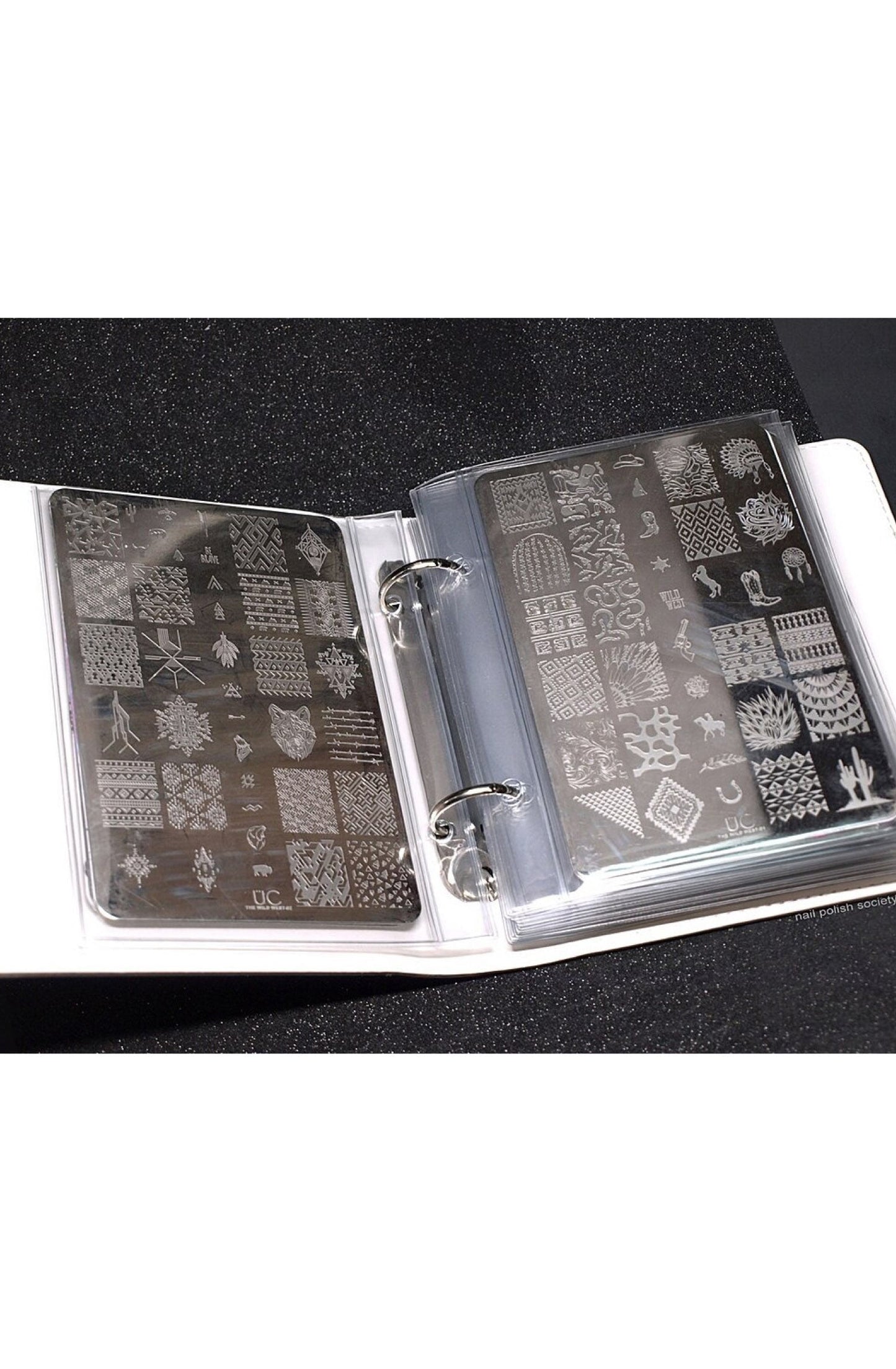 Holographic Nail Stamp Storage Binder